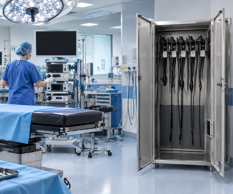 cómo guardar los equipos de endoscopia y fibroscopia